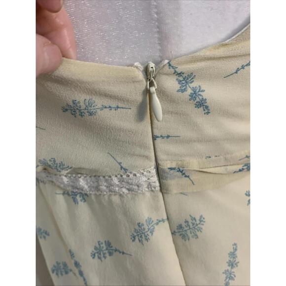 Kenzie 2 Piece Top & Skirt Set Y2K Boho 100% Silk Sz 4 Lined Side Zip - Picture 11 of 16